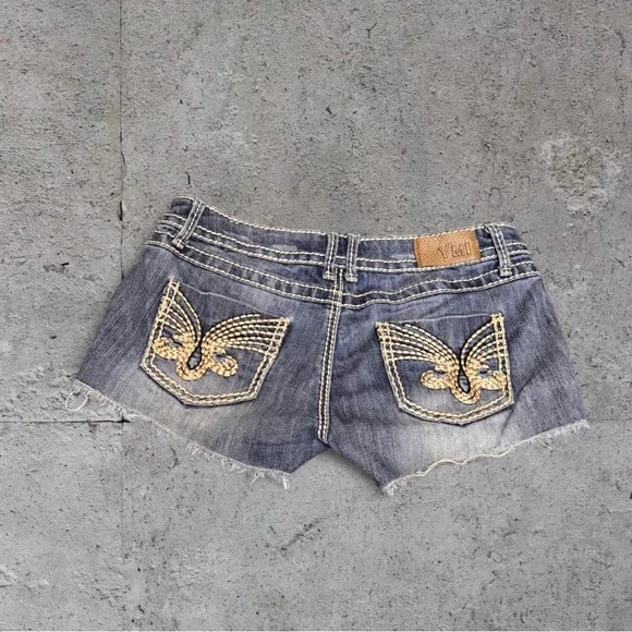 YMI Vintage Y2K LOW RISE Denim Shorts - Picture 3 of 7